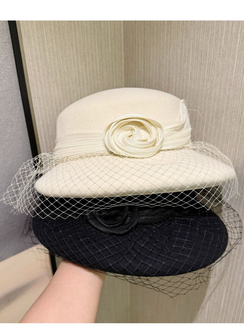 Women's Silk Wool Felt Top Hat