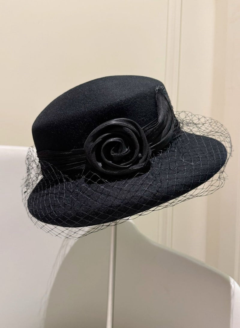 Women's Silk Wool Felt Top Hat