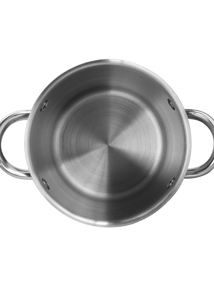 Large Stockpot with Steamer Basket and Glass Lid 16x21cm / 3.5L, Stainless Steel Stock pot Capellini