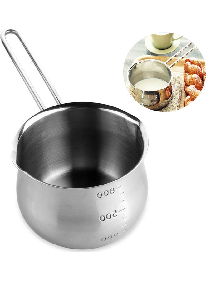 Non-Stick Saucepan Flat Bottom Induction Silver 23 x 12 x 9cm