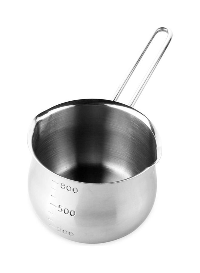 Non-Stick Saucepan Flat Bottom Induction Silver 23 x 12 x 9cm