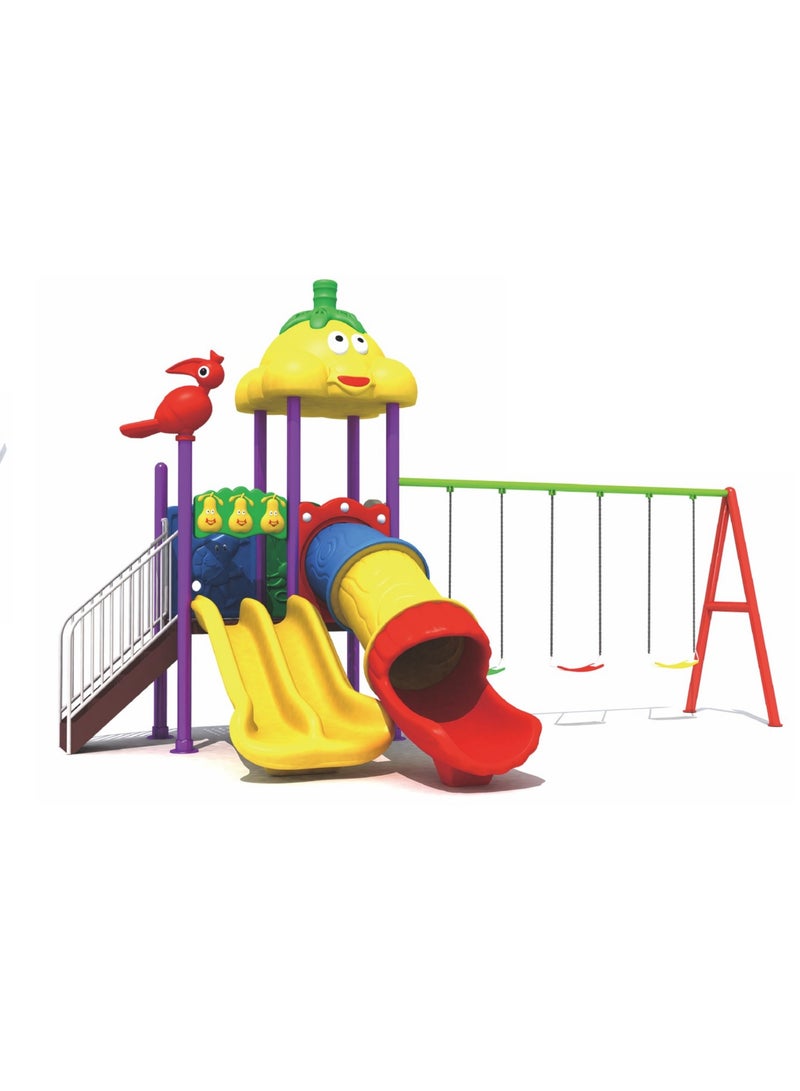 RBWTOY Outdoor Children Playground Set Garden Climbing Frame Swing Slide 4.5 * 2.8 * 3 Meter RW-12004