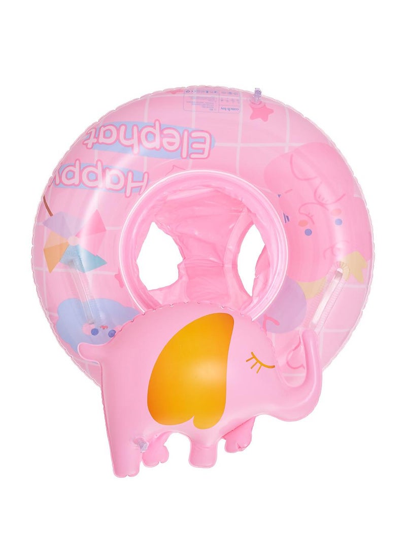 Baby Swimming Float Ring with Seat, Inflatable Children Waist Float Ring, Baby Free Swimming Ring, Safe and Durable, Pool Tool for The Age of 1-5 Years Kids,Pink-Q