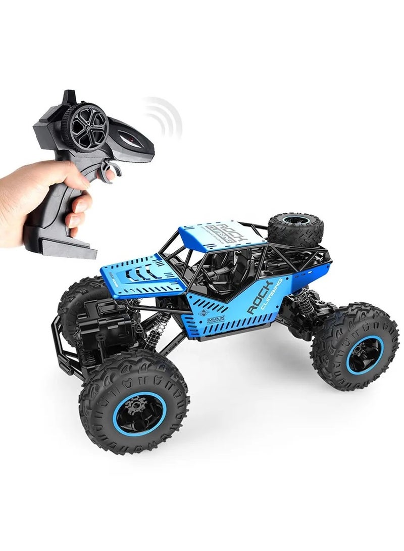 Rechargeable Rock Stunt RC Car, 4WD 2.4GHz Remote Control Truck with off Road Tires LED Lights RC Drift Cars for Kids