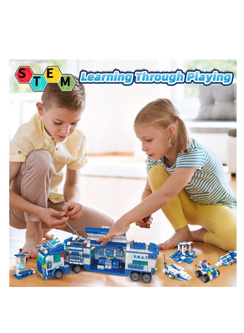 STEM Building Toys for Boys Ages 6 to 12, 700 Pieces Erector Set for Creative Robot Truck Construction, Compatible with Major Brands