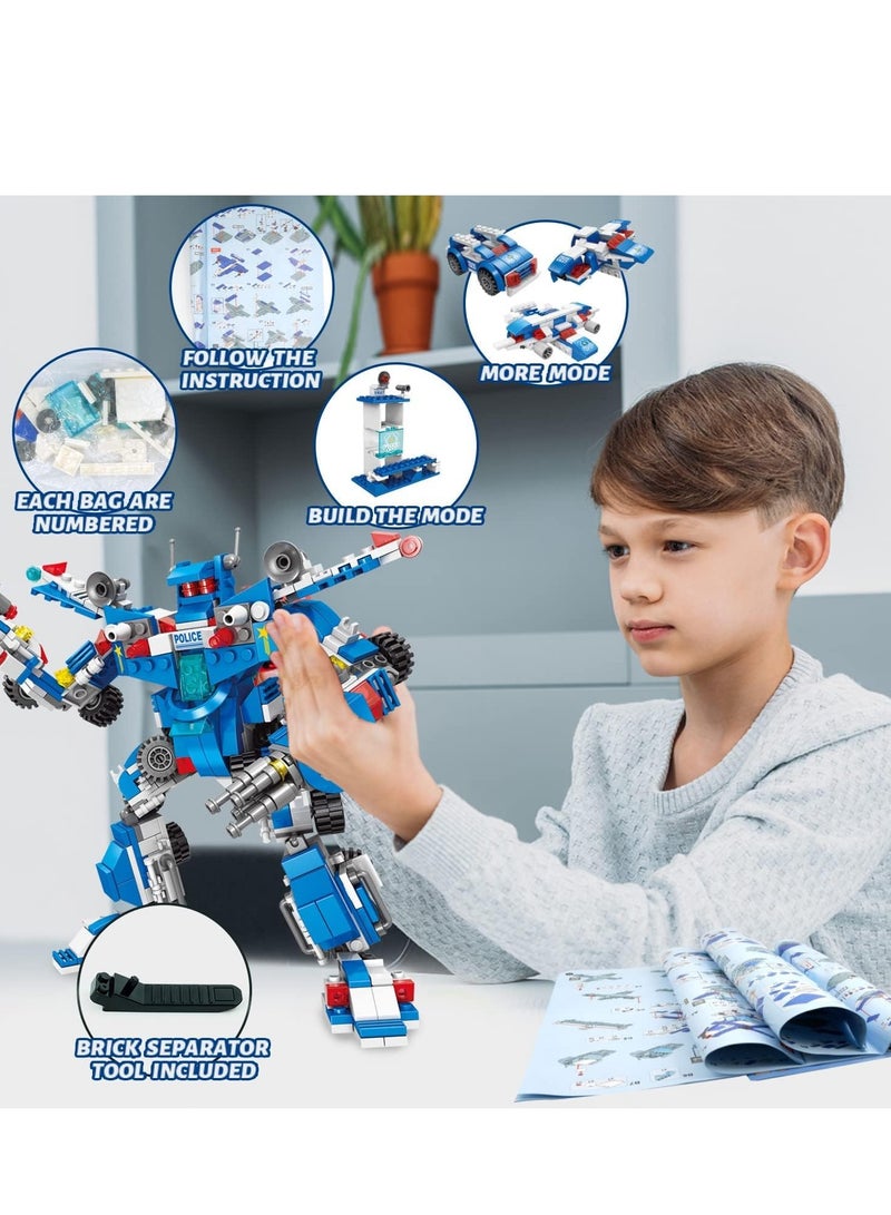 STEM Building Toys for Boys Ages 6 to 12, 700 Pieces Erector Set for Creative Robot Truck Construction, Compatible with Major Brands