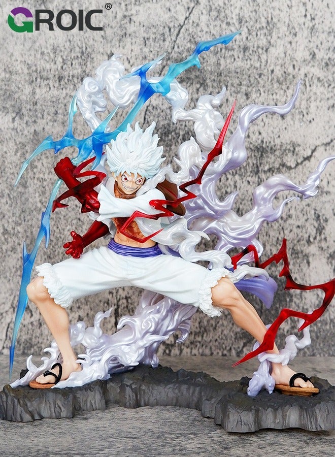 Luffy Anime Figure, One Piece Figure, Gear 5 Luffy Figure, 11-Inch Wink gk Luffy Anime Figure, Artist King Collection, Wink Luffy Anime Figure, PVC Character Collection Model Doll Toy One Piece Luffy