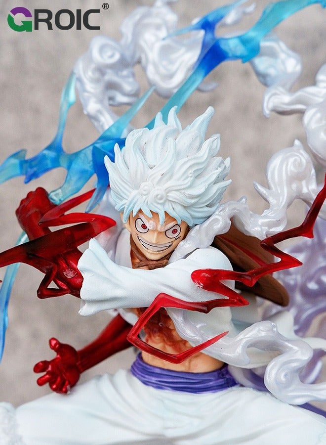 Luffy Anime Figure, One Piece Figure, Gear 5 Luffy Figure, 11-Inch Wink gk Luffy Anime Figure, Artist King Collection, Wink Luffy Anime Figure, PVC Character Collection Model Doll Toy One Piece Luffy