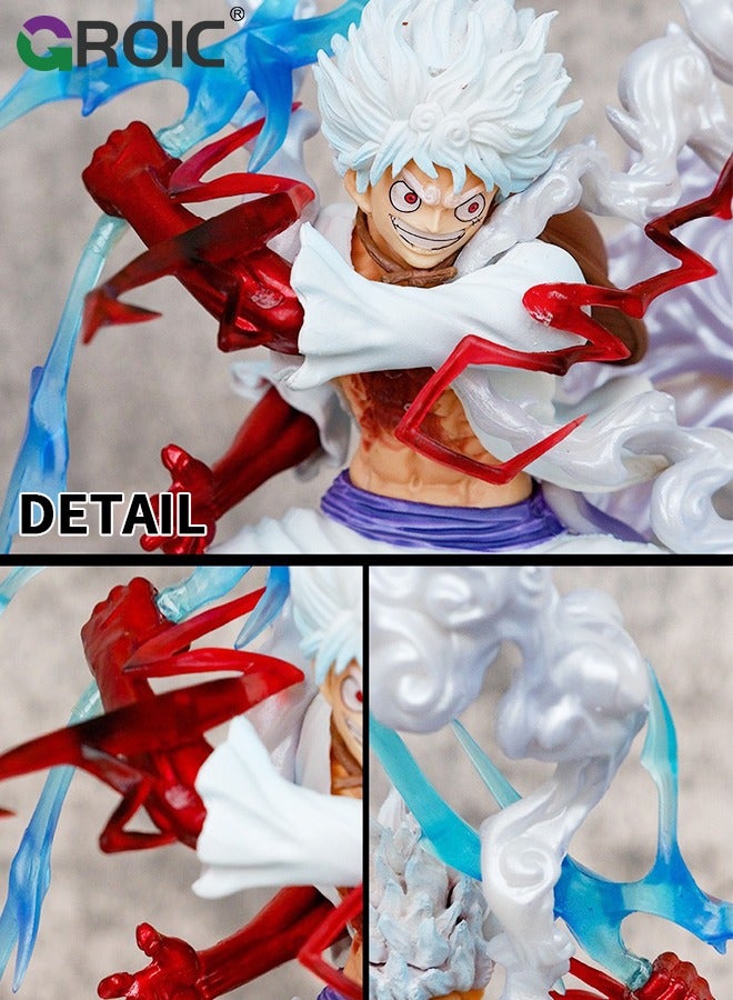 Luffy Anime Figure, One Piece Figure, Gear 5 Luffy Figure, 11-Inch Wink gk Luffy Anime Figure, Artist King Collection, Wink Luffy Anime Figure, PVC Character Collection Model Doll Toy One Piece Luffy