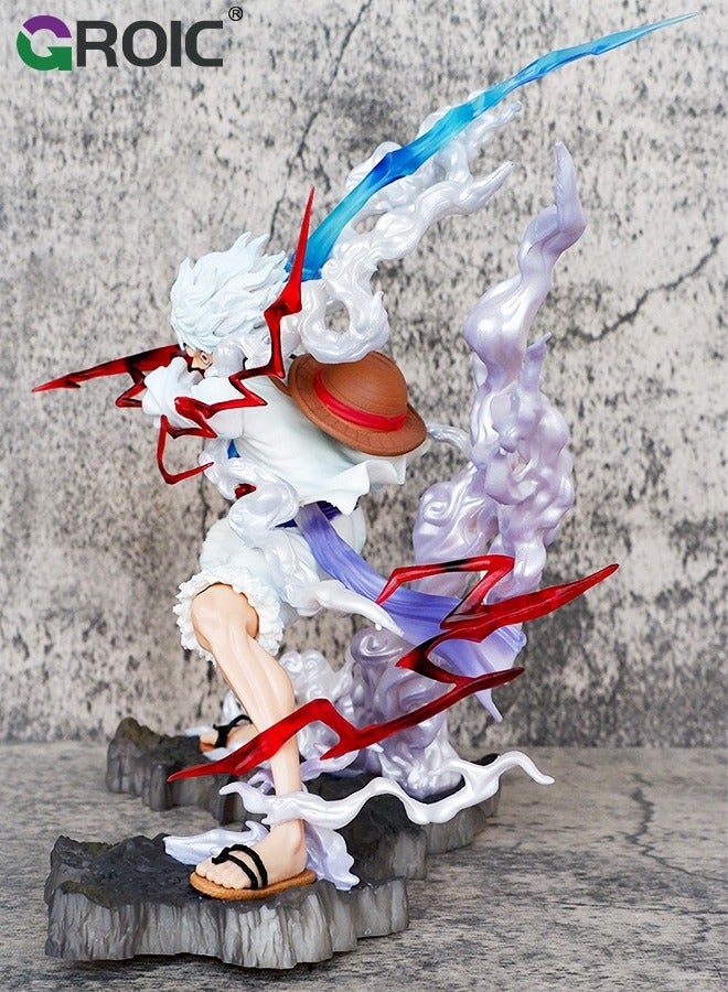 Luffy Anime Figure, One Piece Figure, Gear 5 Luffy Figure, 11-Inch Wink gk Luffy Anime Figure, Artist King Collection, Wink Luffy Anime Figure, PVC Character Collection Model Doll Toy One Piece Luffy