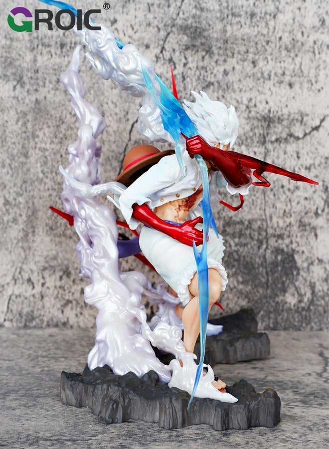 Luffy Anime Figure, One Piece Figure, Gear 5 Luffy Figure, 11-Inch Wink gk Luffy Anime Figure, Artist King Collection, Wink Luffy Anime Figure, PVC Character Collection Model Doll Toy One Piece Luffy