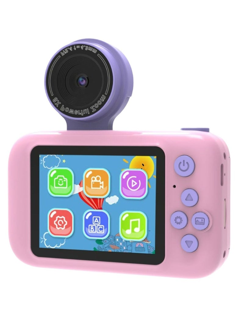 Lifestyle Kids Flip Digital Camera with Tripod Stand, Type-C Charging Port, 2.4