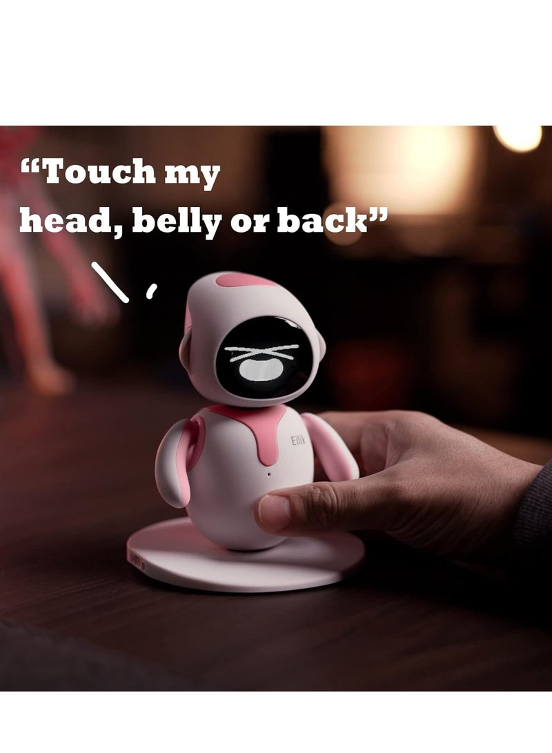 Eilik Pink - Touch Interactive Toys, Cute Robot Pets with Abundant Emotions