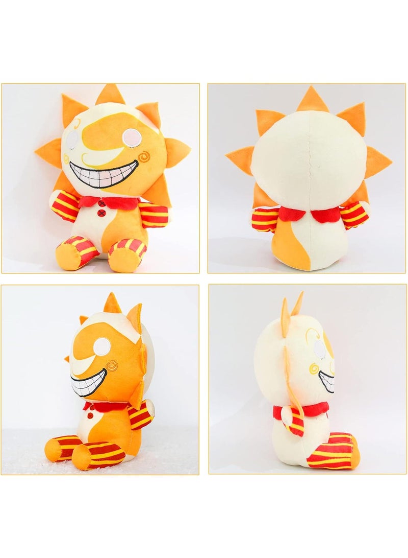 2-Piece Sundrop And Moondrop Cartoon Plush FNAF Security Breach Plush  Clown Figure and Collection Stuffed Animals Plush Toys Birthday Festival Gifts for Kids and Fans