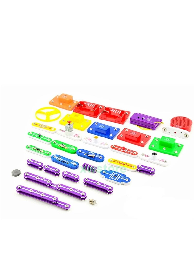 335 Circuit Electronics Kit for Kids with 31 Snap Parts - Fun Science Lab for Basic Electricity and Magnetism Experiments, Ideal for Ages 8 and Up