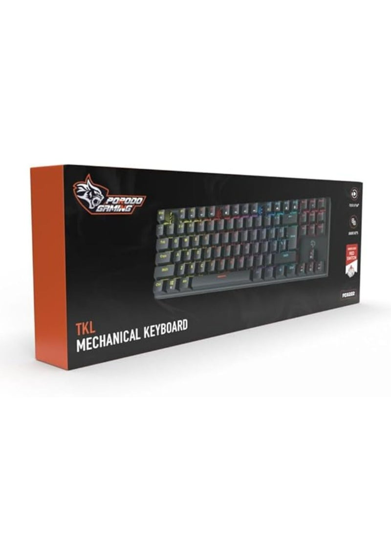 Mechanical Keyboard with Suspending Keycaps - Black