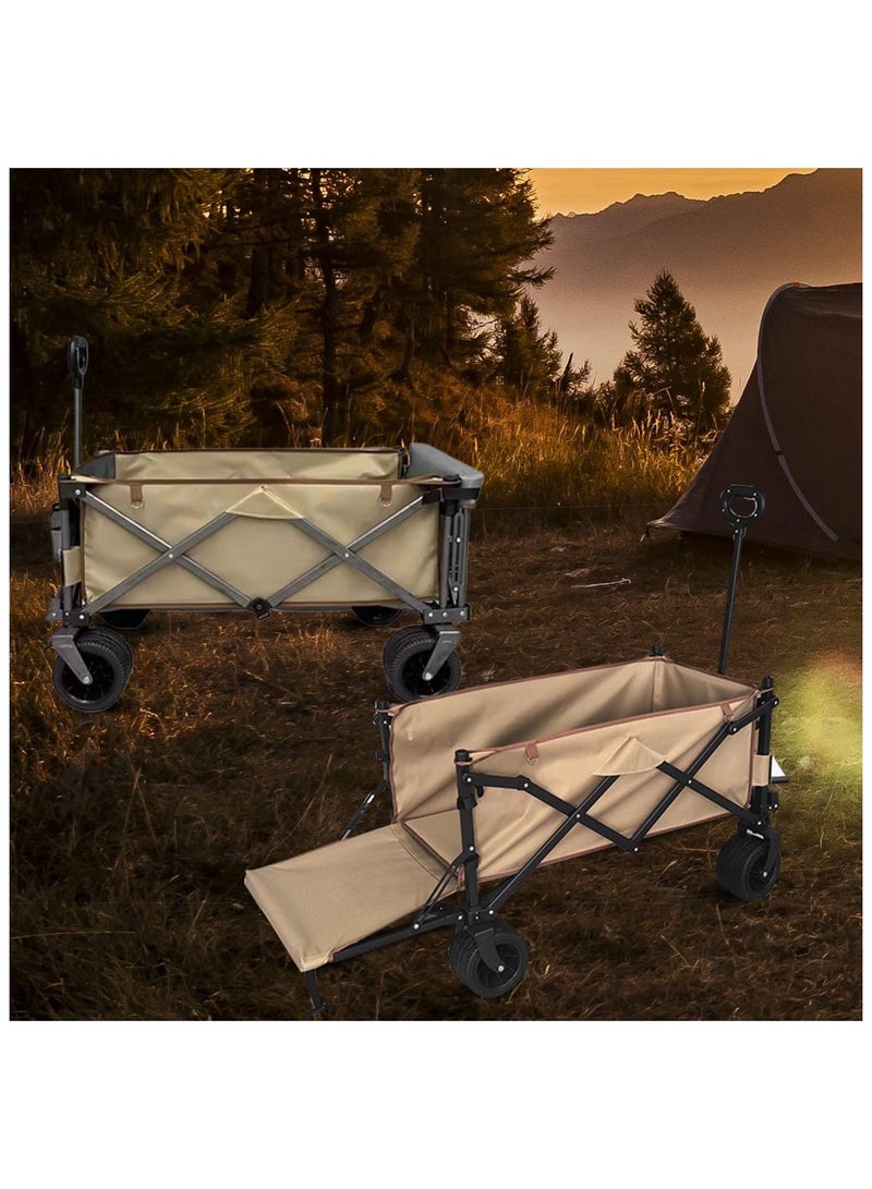 Toby's Outdoor Camping Trolley The Cart Handles Are Adjustable And Can Be Folded Into A Lightweight Outdoor Four-Wheeled Cart For Gardening, Sports, Camping And Picnics