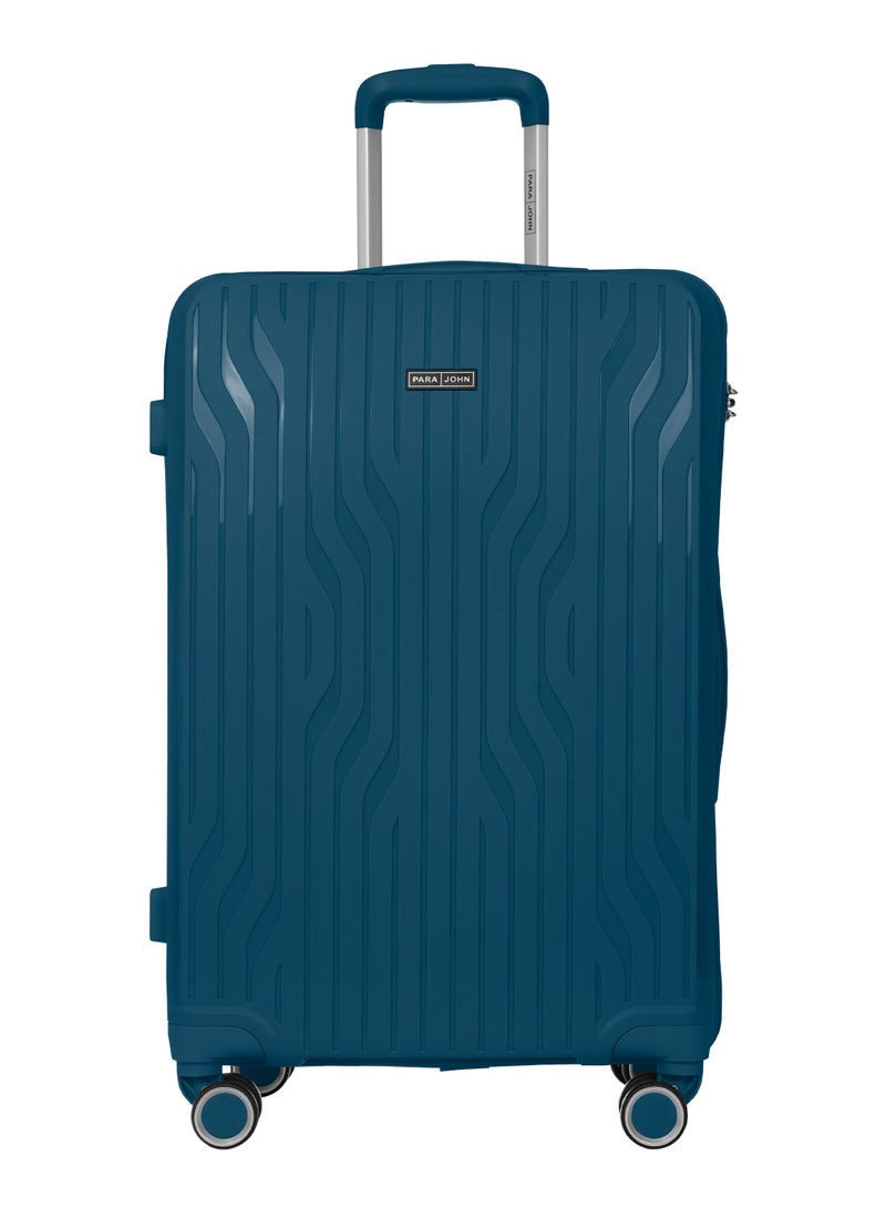 Polypropylene Hard side Spinner Luggage Trolley 28 Inch Oil Blue