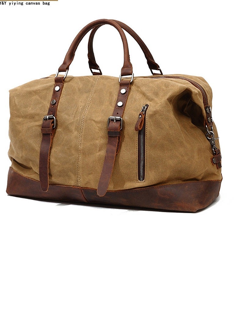 Travel bag, canvas duffle bag, solid color outdoor shoulder bag, storage bag