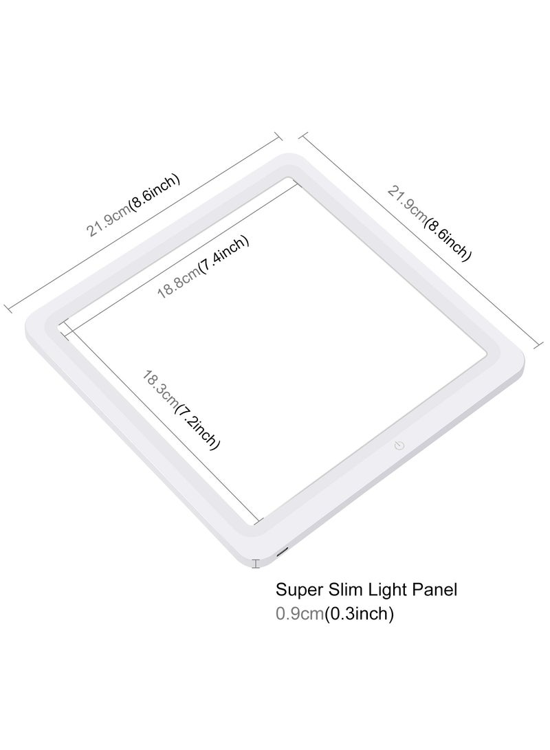 PULUZ 20cm Mini LED Photography Shadowless Light Lamp Panel Pad, 20cm x 20cm Effective Area