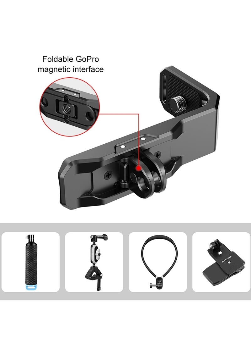 For Insta360 X4 Vertical Horizontal Shooting Quick Release Metal L Bracket (Black)