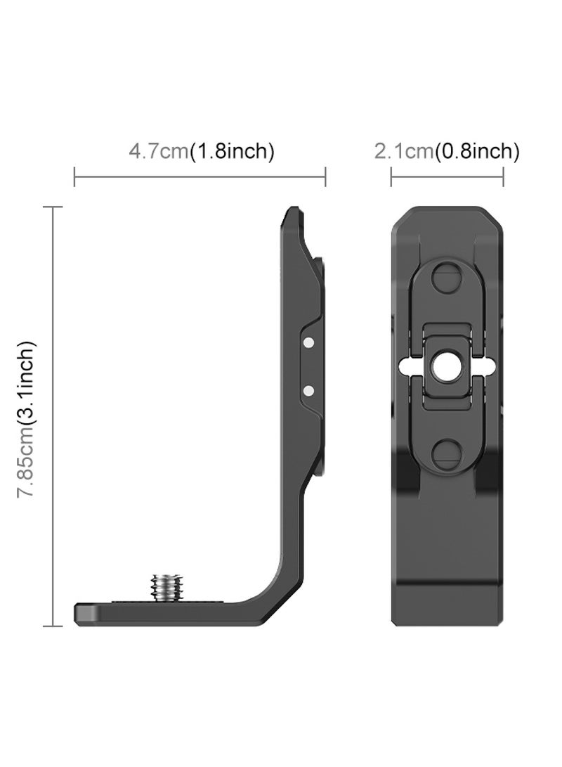 For Insta360 X4 Vertical Horizontal Shooting Quick Release Metal L Bracket (Black)