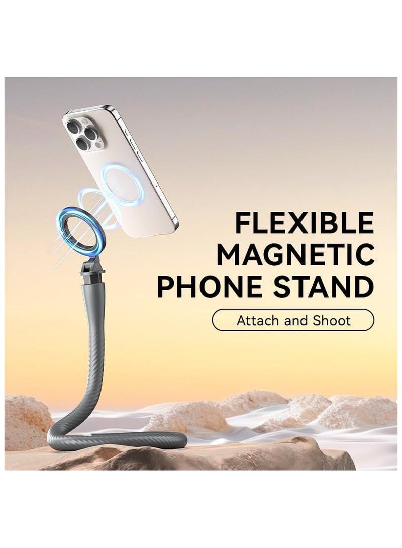 Magnetic Elastic Mobile Phone Mounting Clip Tripod Bracket Suitable For Mobile Phones Strollers Treadmill Tubes Bicycles And Motorcycles Mobile Phone Holder With Bracket Accessories Arm For Iphone Android Mobile Phone