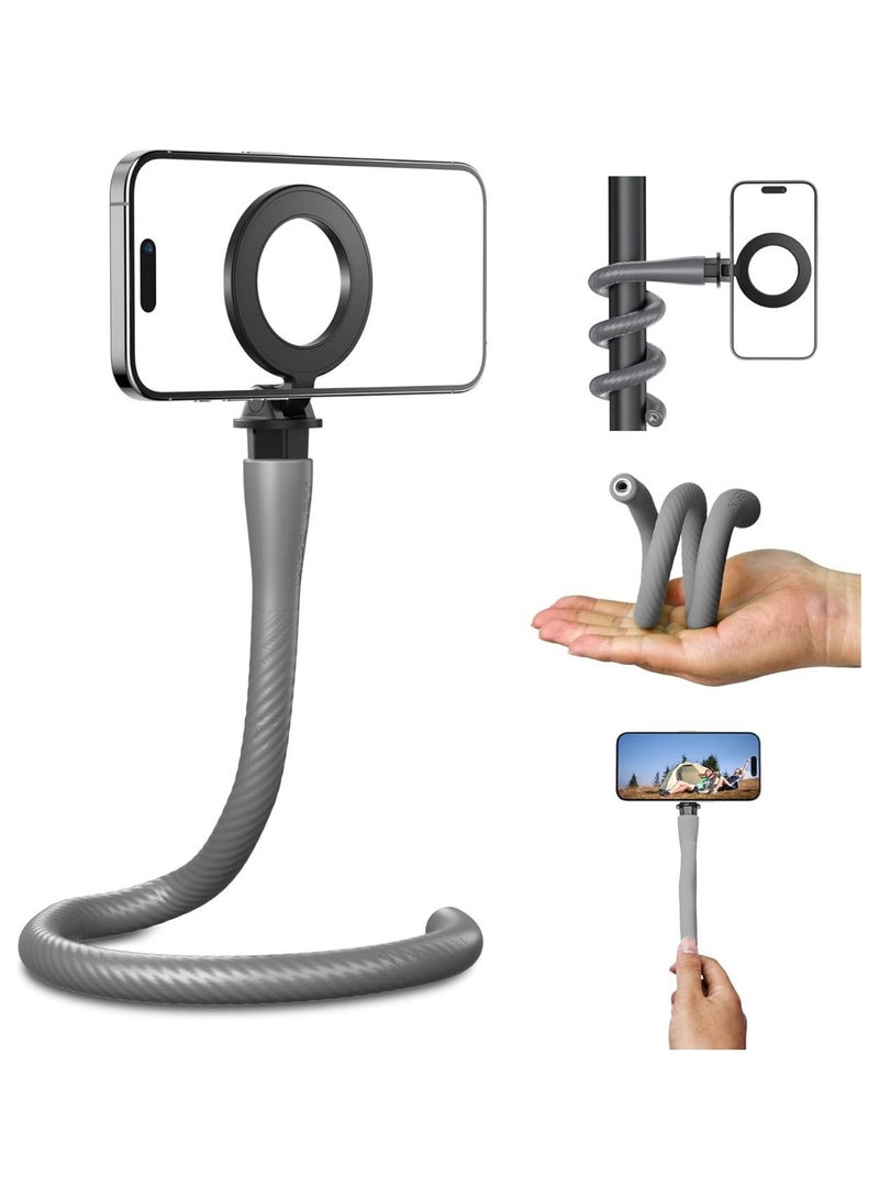 Magnetic Elastic Mobile Phone Mounting Clip Tripod Bracket Suitable For Mobile Phones Strollers Treadmill Tubes Bicycles And Motorcycles Mobile Phone Holder With Bracket Accessories Arm For Iphone Android Mobile Phone