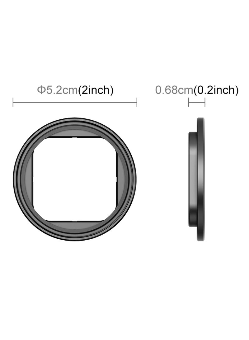 For Insta360 Ace Pro Filter Holder Metal Protective Filter Frame (Black)