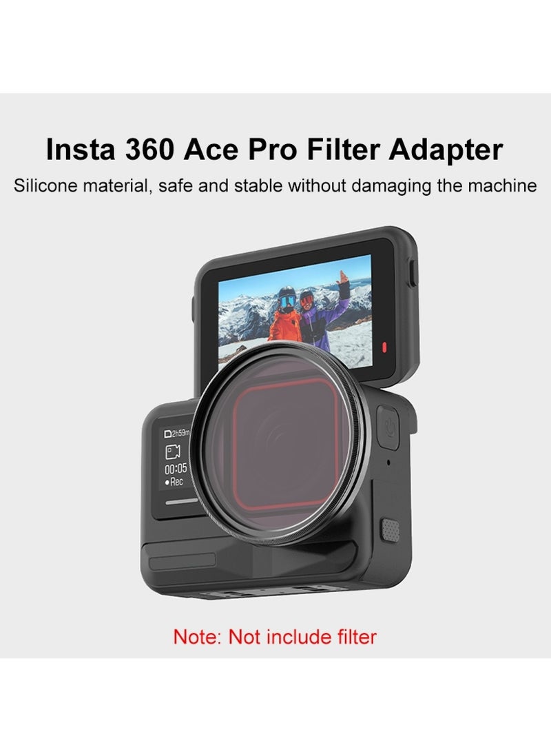 For Insta360 Ace Pro Filter Holder Metal Protective Filter Frame (Black)