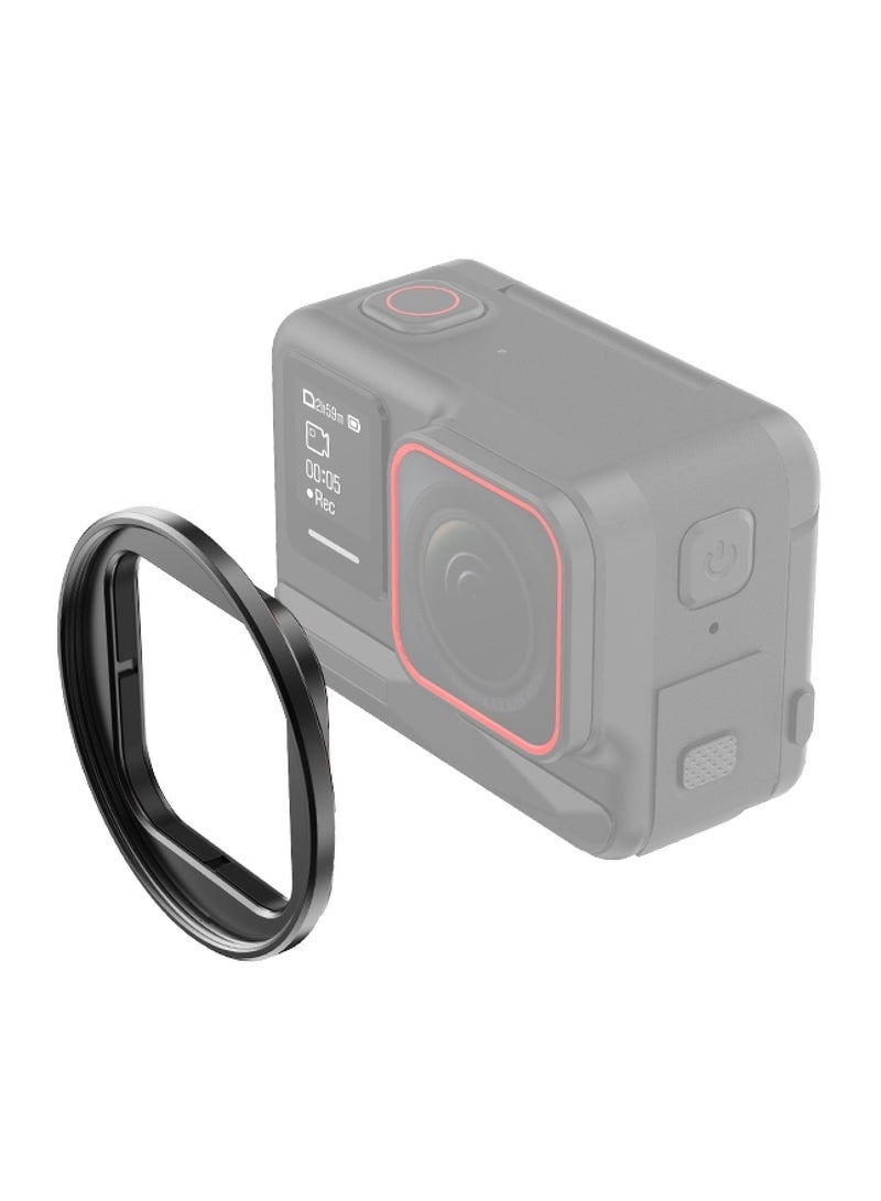 For Insta360 Ace Pro Filter Holder Metal Protective Filter Frame (Black)