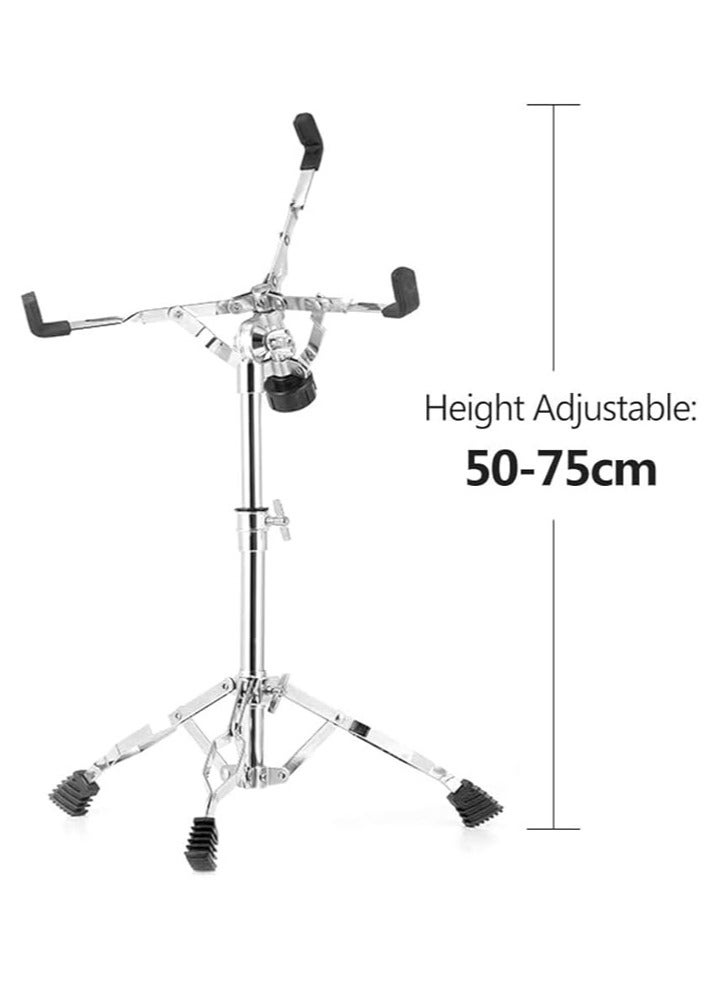 12-inch Galvanized Carbon Steel Drum Tripod Stand 19.7inch-29.5inch Height Adjustable for Dumb Drum Snare Drum Drum Set Supporting