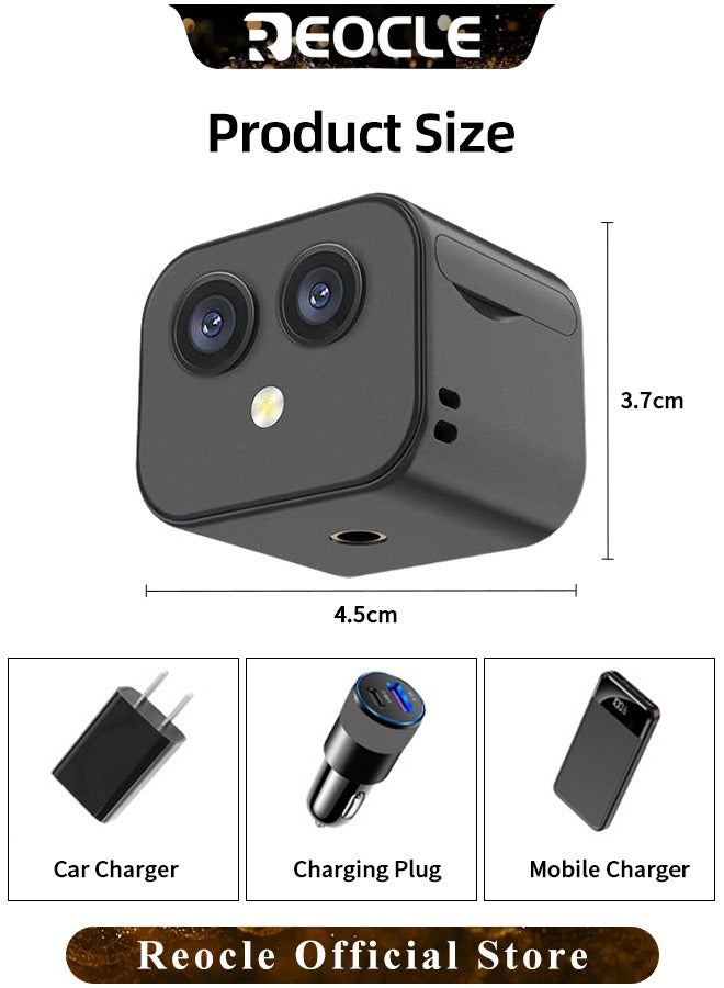 Camera Hidden WiFi Camera with Remote Viewing 1080P HD Small Nanny Camera Indoor with Remote View Wireless Hidden WiFi Charger Camera for Home and Office