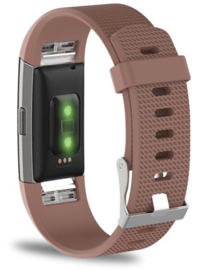 Resin Replacement Sport Band For Fitbit Charge 2 Brown