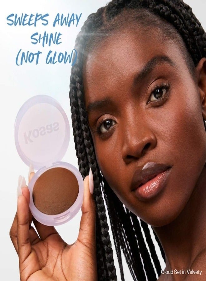 Kosas Cloud Set Baked Setting & Smoothing Talc-Free Vegan Powder,   Velvety - Sheer Deep 9.5g - Weightless, Sheer Finish