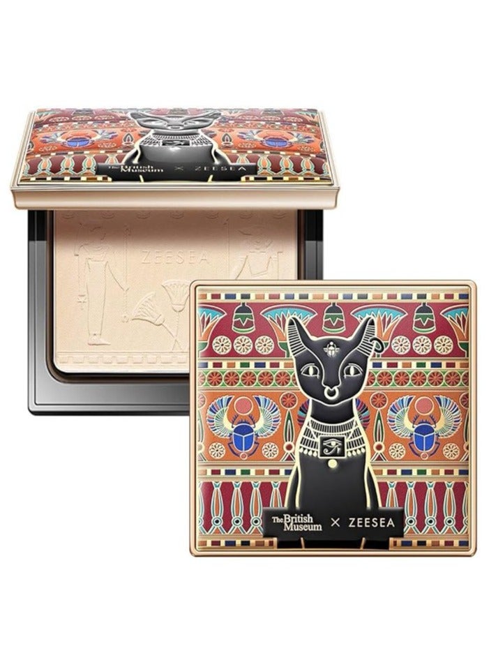 ZEESEA Enchanting Egypt Anderson Cat Ultra-Light Pressed Powder - Hydrating, Smooth Finish, and Long-Lasting Face Powder | (AH03 Neutral, Medium)