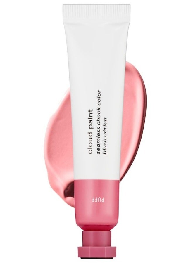 Glossier Cloud Paint Gel-Cream Blush, Puff - light cool pink 10ml - Lightweight & Buildable Cheek Color