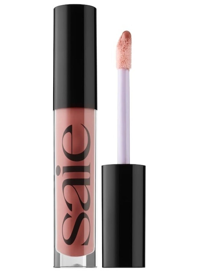 Saie  Glossy Bounce™  High Shine Lip Gloss -  Dip - old pink ,  Moisturizing Oil Infused, 5ml