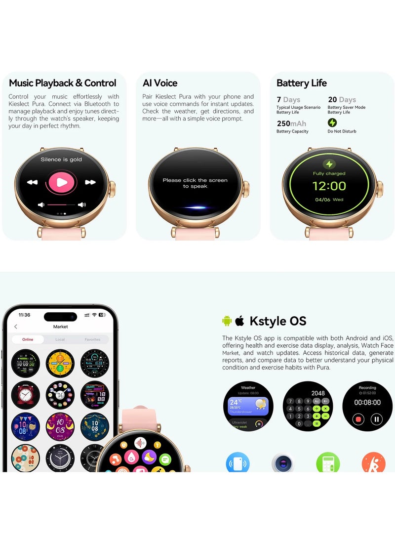 Kieslect Lady Smart Watch Pura with dual strap