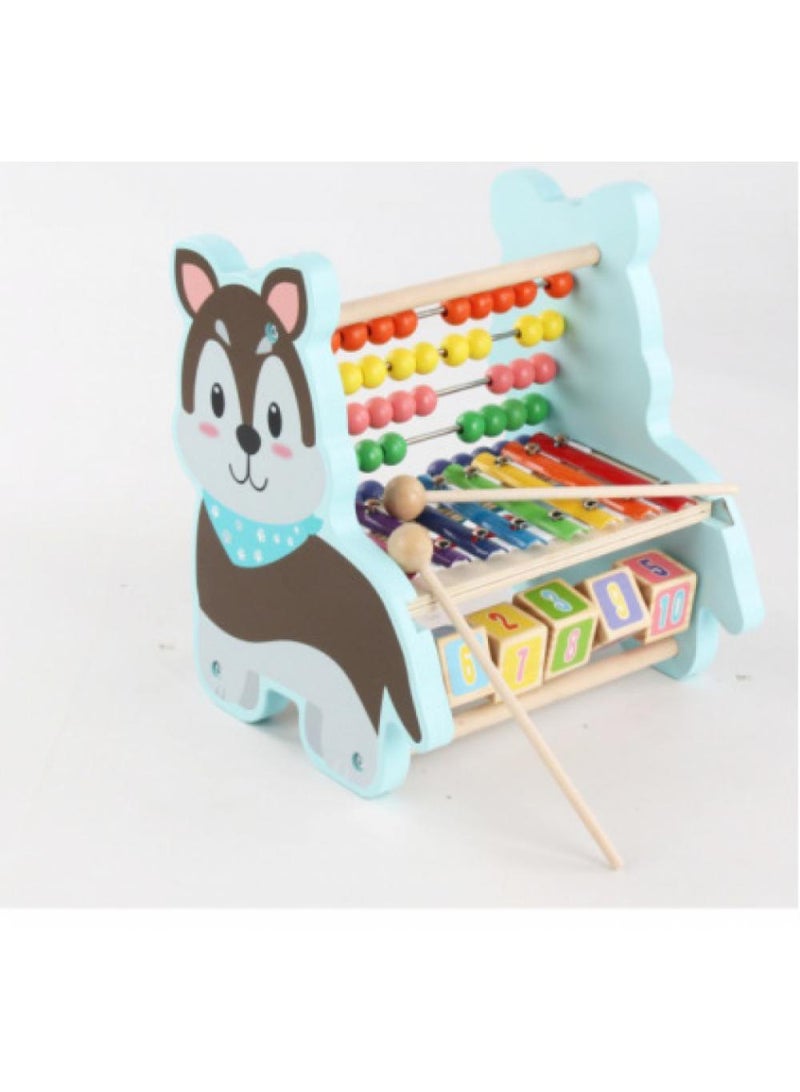 Wooden Husky Functional Calculation Frame For Children Children's Early Education Puzzle Toys