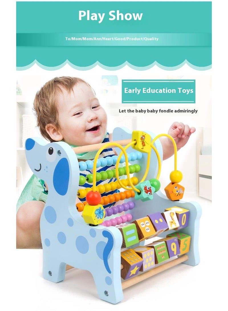 Wooden Dog Functional Calculation Frame For Children Children's Early Education Puzzle Toys