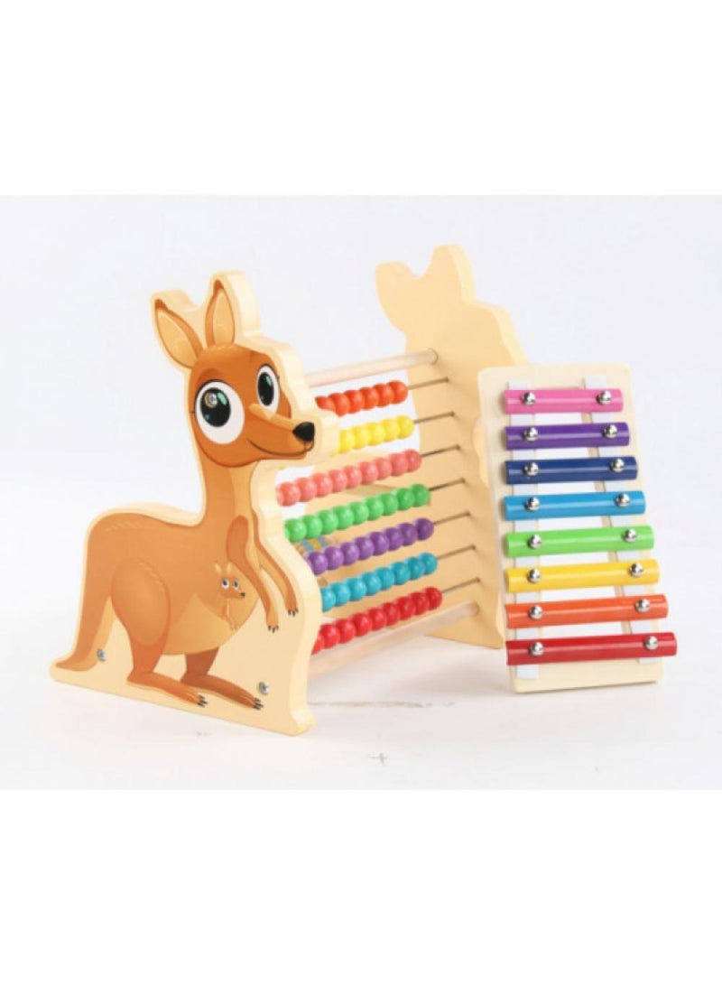 Wooden kangaroo Functional Calculation Frame For Children Children's Early Education Puzzle Toys