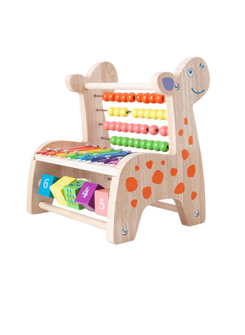 Wooden Deer Functional Calculation Frame For Children Children's Early Education Puzzle Toys