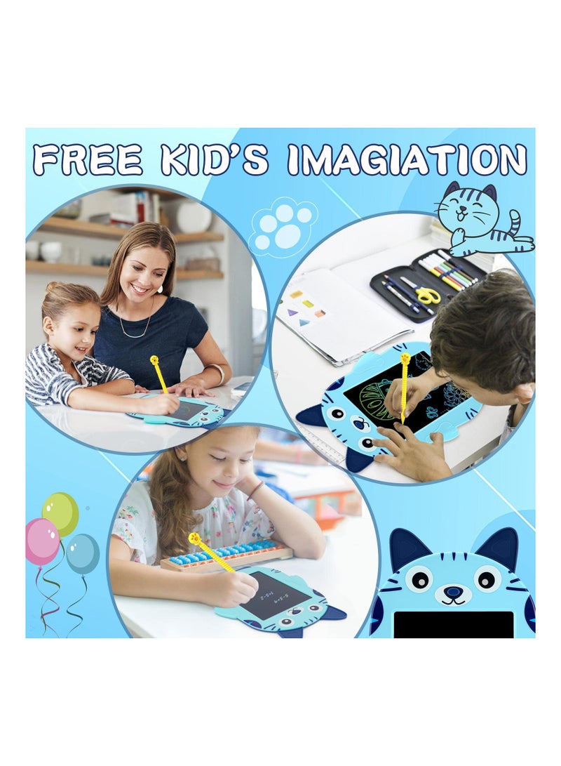 8.5-Inch LCD Drawing Tablet for Kids - Portable Electronic Writing Board, Kitten Design, Digital E-Writer Graphics Pad, Travel-Friendly Educational Toy Gift.