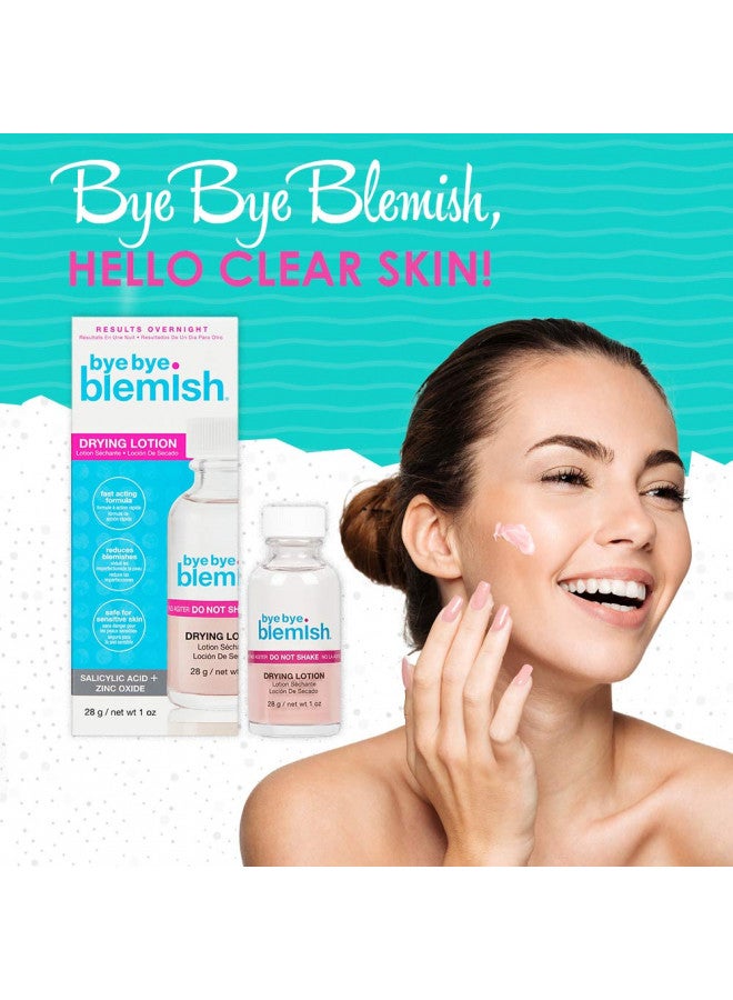 Bye Bye Blemish Acne Drying Lotion, Reduce Pimples Overnight 1oz, 3-Pack