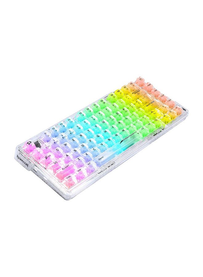 K649 ELF PRO 78% Gasket Wireless 2.4GHz/Bluetooth/Wired Tri-Mode RGB Mechanical Keyboard Upgraded Socket, Sound Absorbing Foams, Translucent Custom Switch