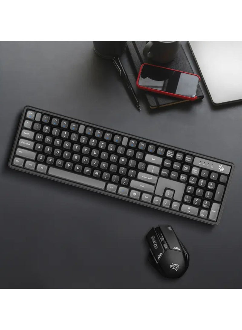 Gaming Wireless Keyboard Mouse Set 2.4GHz 1600 DPI