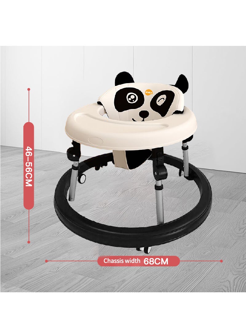 Baby walker multifunctional anti-rollover anti-O leg can sit folding 6-18 months male and female baby walker