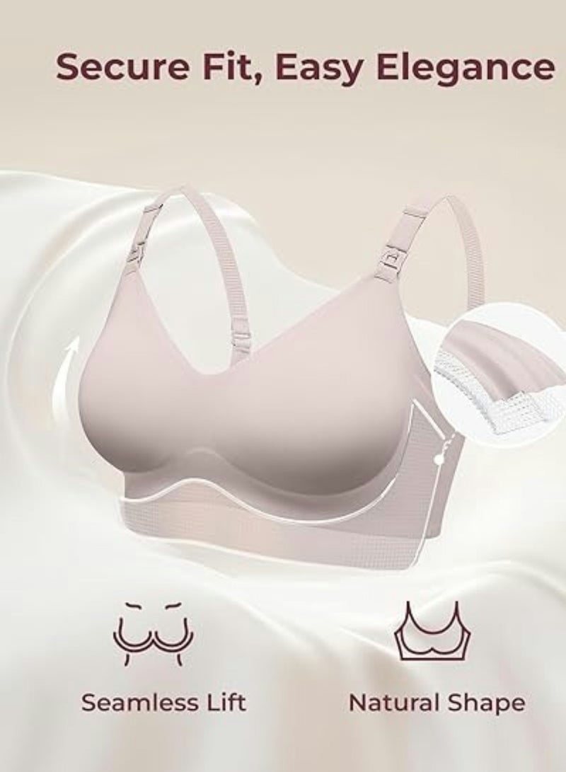 Nursing Bras for Breastfeeding, YN21 Seamless Ultra Comfort Maternity Bra, Natural Shape, Pregnancy Sleep Bralette