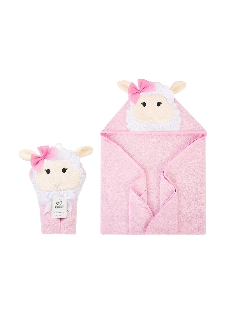 Factory Price Animal Stuffed Newborn Hooded Towel Gift Set - Sheep